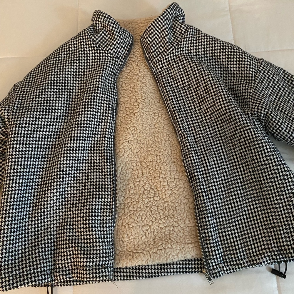 CHECKERED SHERPA JACKET
